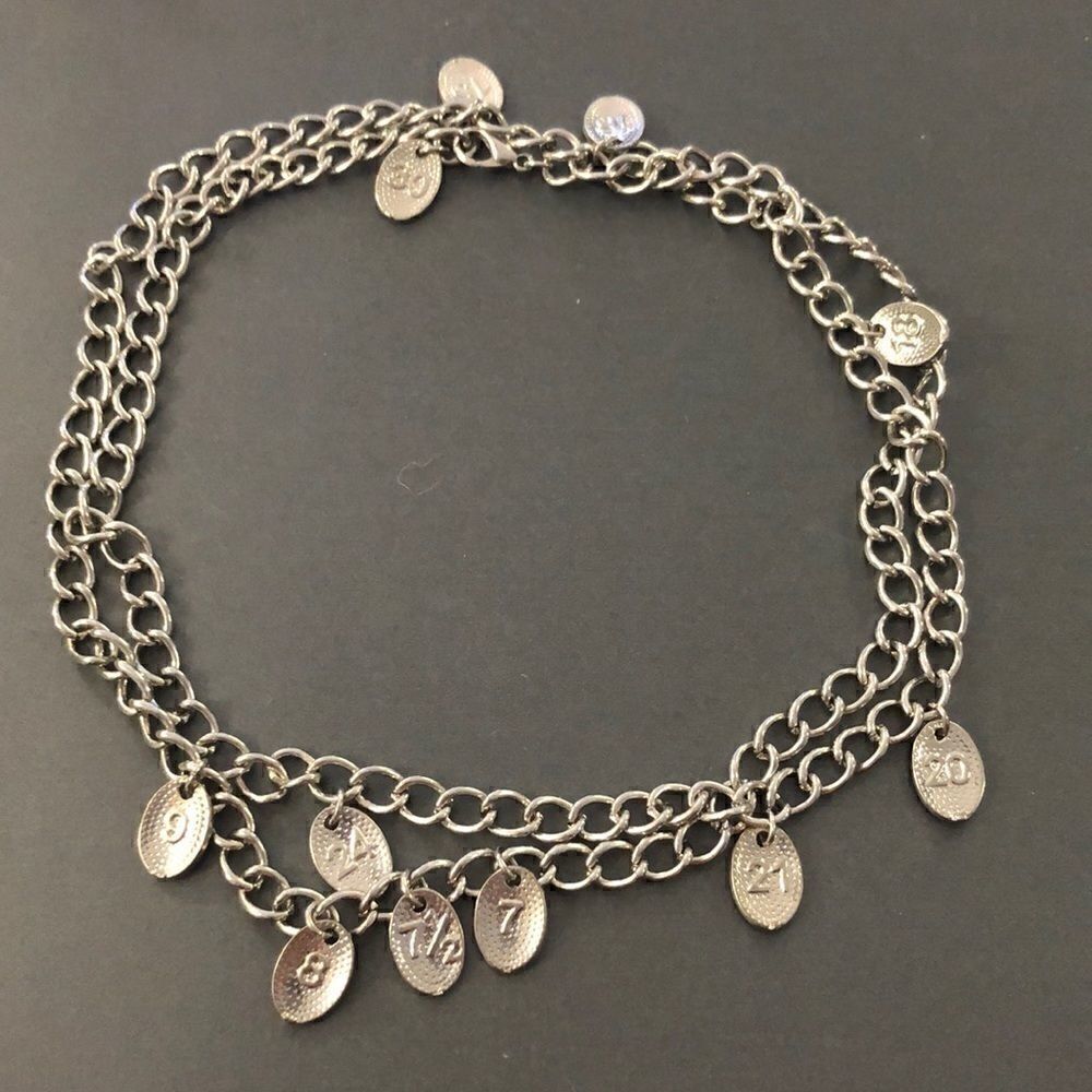 Premier Designs SILVER NUMBERS chain that determines length of necklace